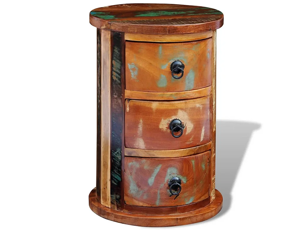 Armário com 3 gavetas madeira reciclada maciça