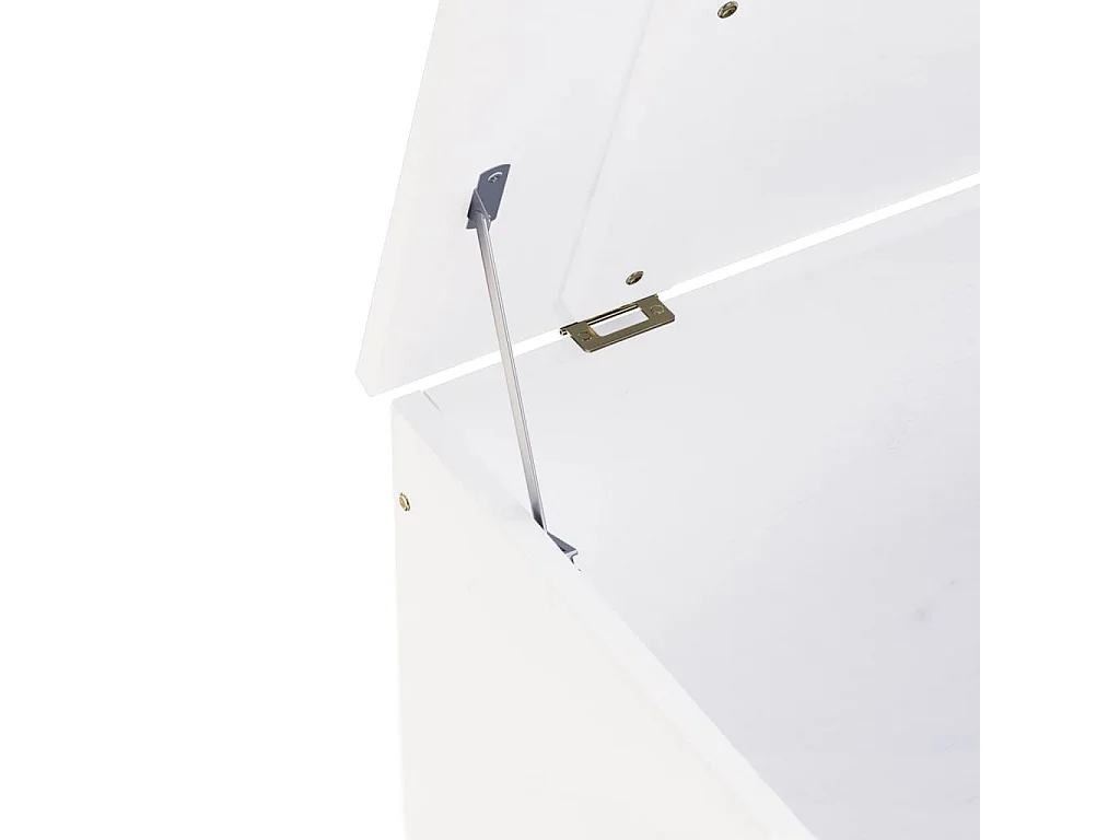 Opbergbox met deksel RANA 60x49x54 cm massief grenenhout wit