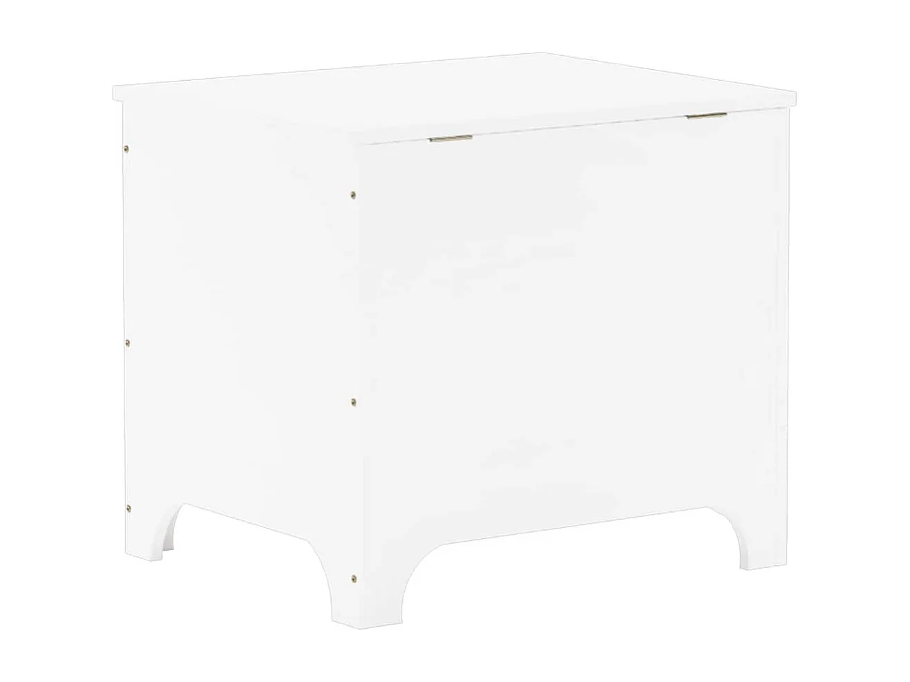 Opbergbox met deksel RANA 60x49x54 cm massief grenenhout wit