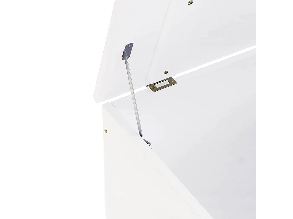 Opbergbox met deksel RANA 60x49x54 cm massief grenenhout wit