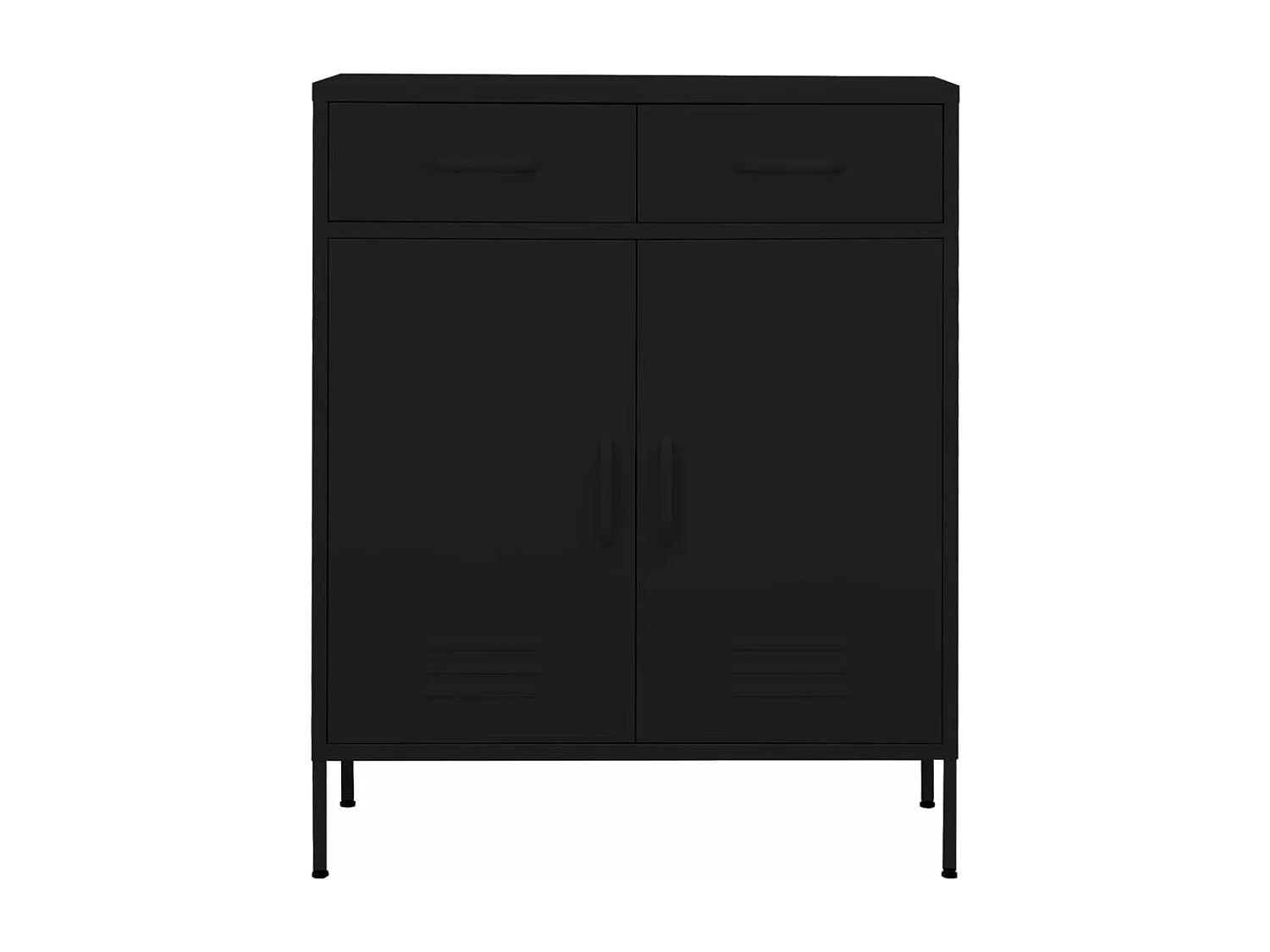 Lagerschrank Schwarz 80x35x101,5 cm Stahl