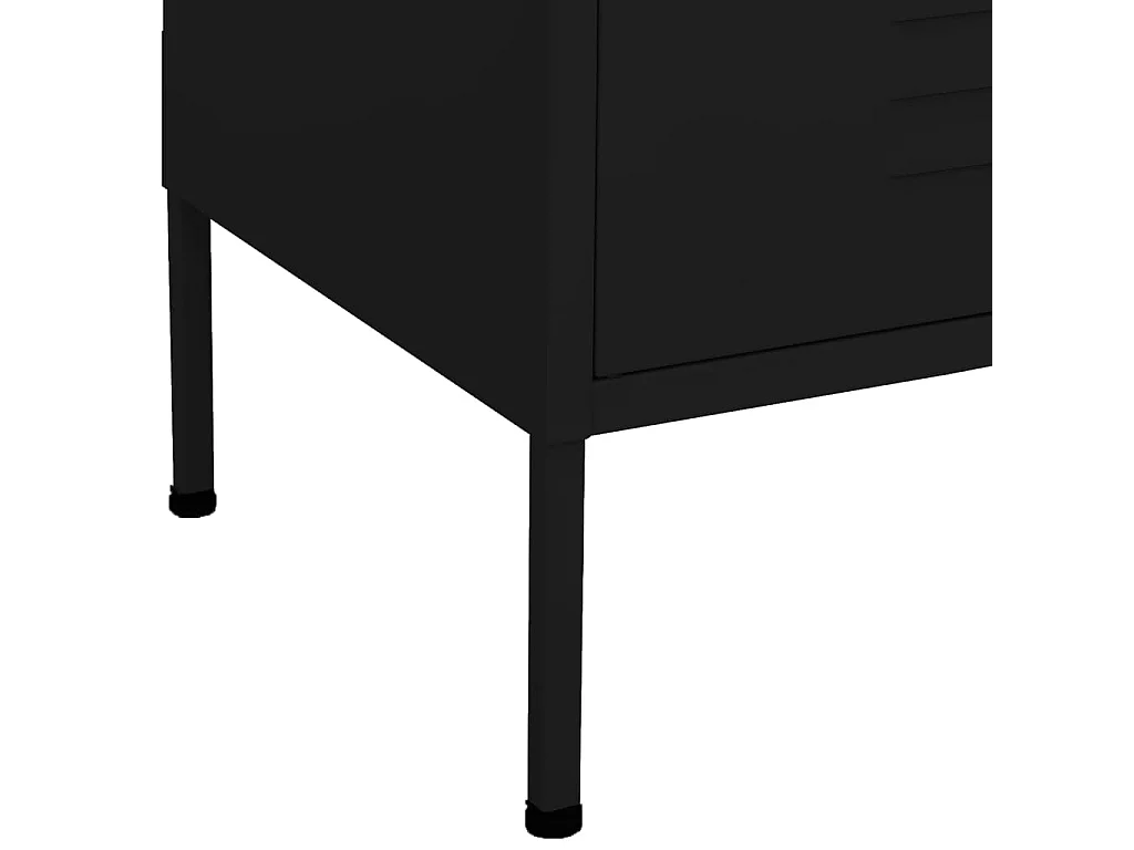 Lagerschrank Schwarz 80x35x101,5 cm Stahl