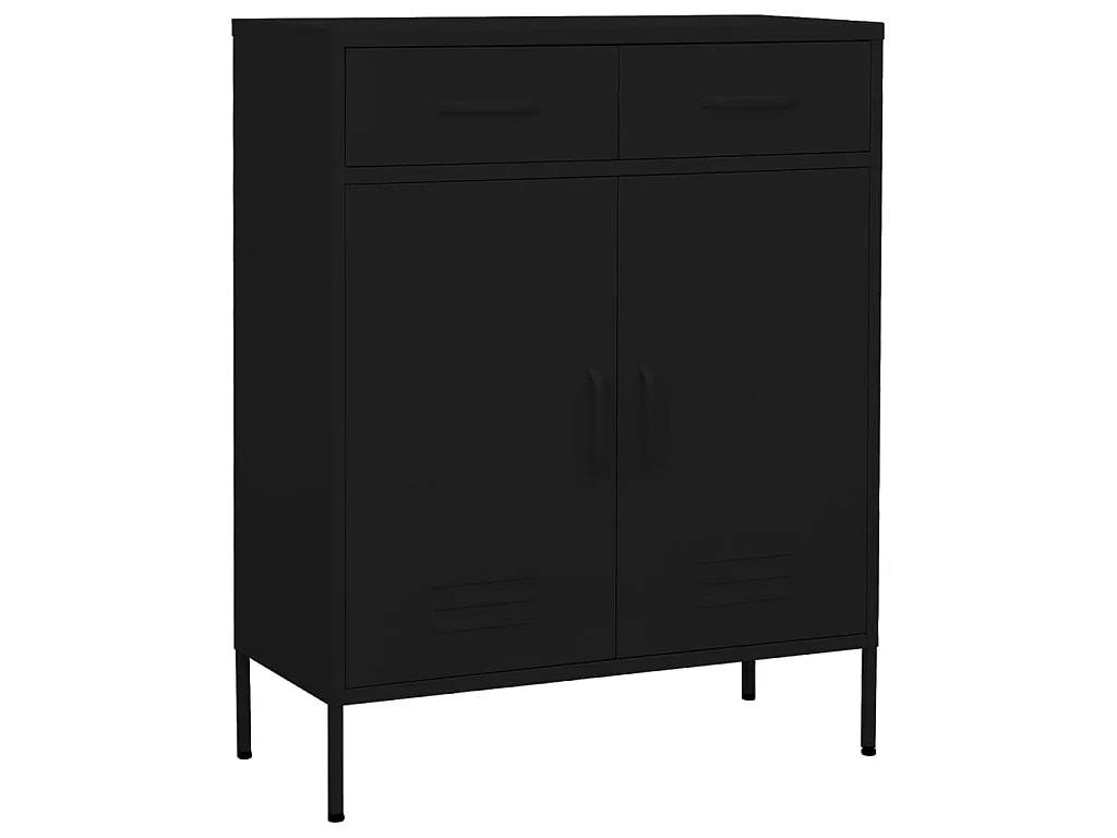 Armoire de rangement Noir 80x35x101,5 cm Acier
