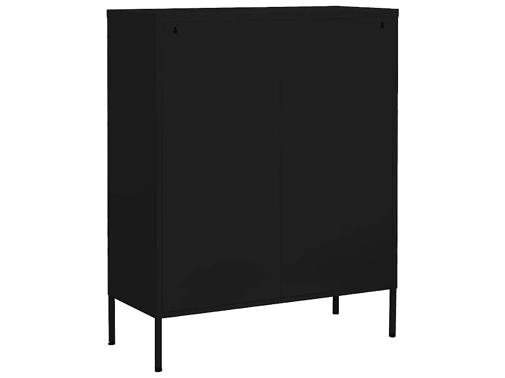 Armoire de rangement Noir 80x35x101,5 cm Acier