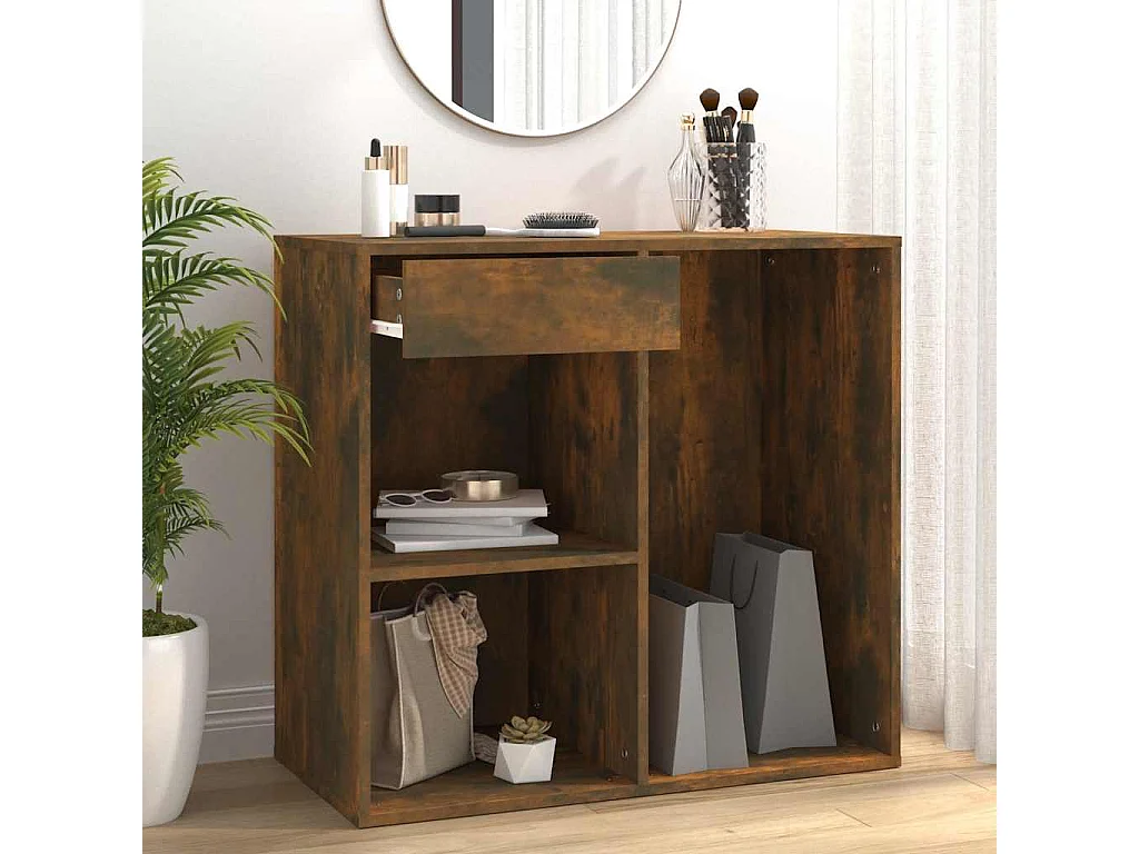 Armoire cosmétique Chêne fumé 80x40x75 cm Bois d'ingénierie