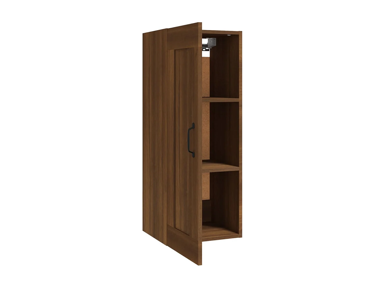 Wandkast 35x34x90 cm bewerkt hout bruin eikenkleur