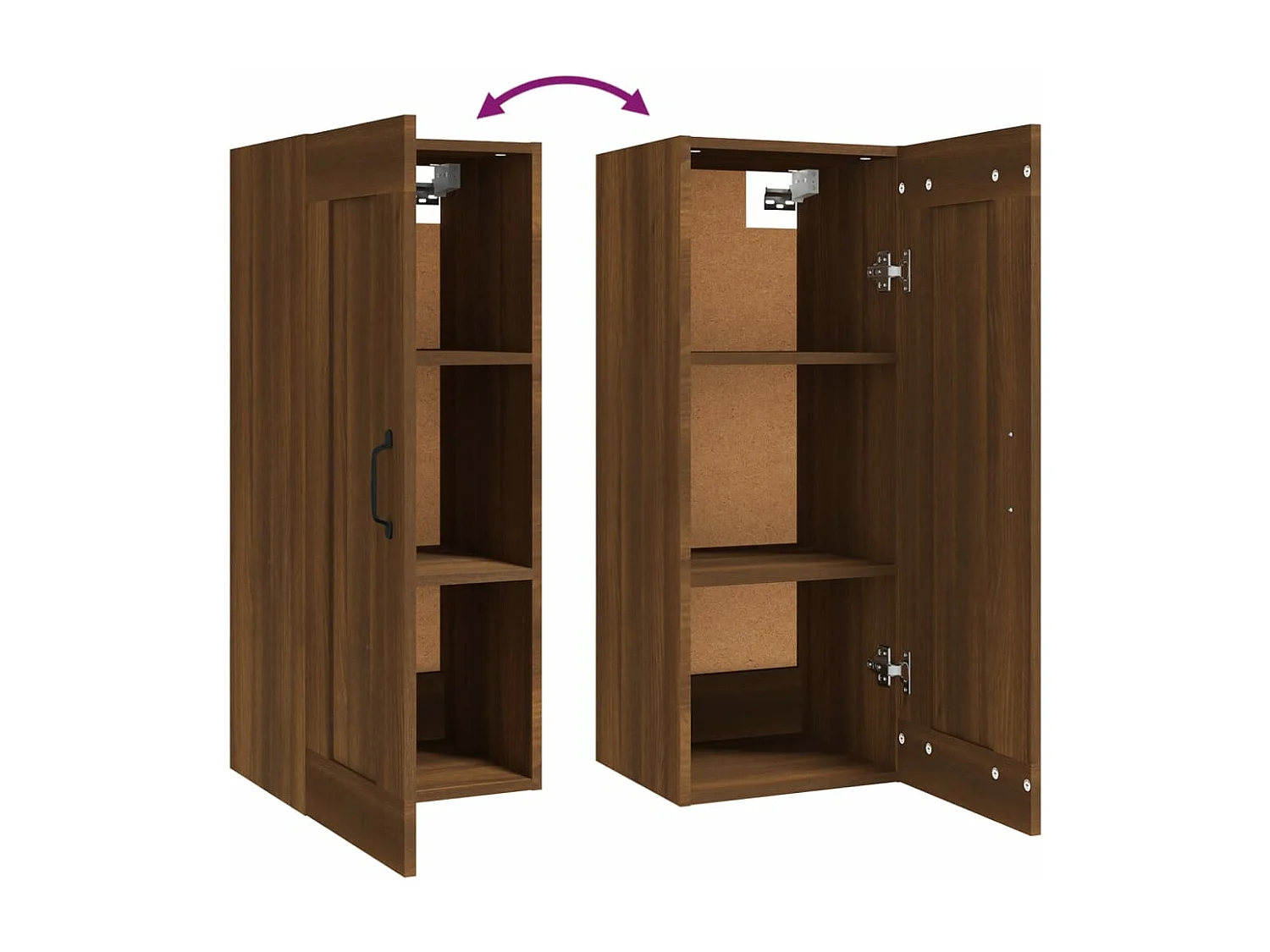 Armoire suspendue Chêne marron 35x34x90 cm Bois d'ingénierie