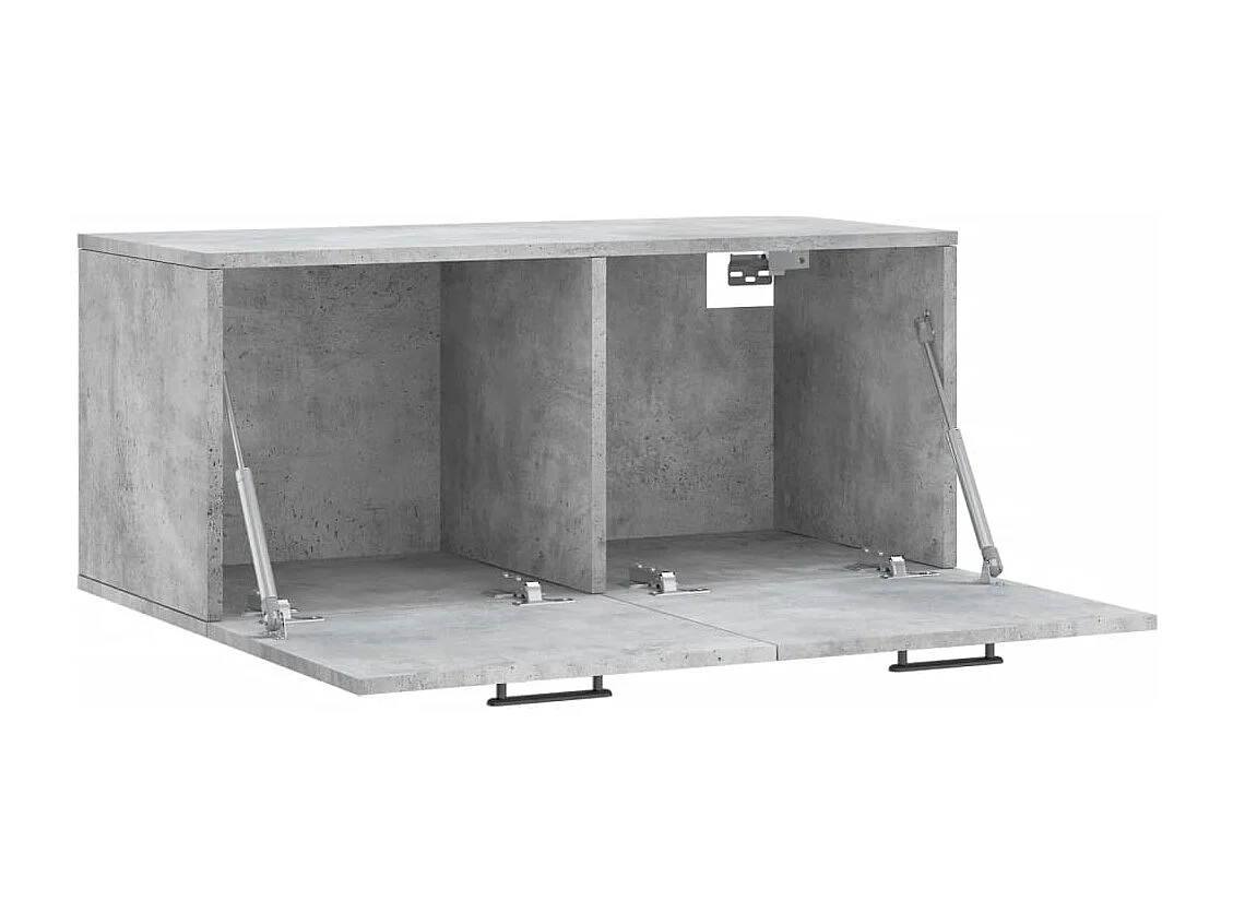 Armoire murale gris béton 80x36,5x35 cm bois d'ingénierie