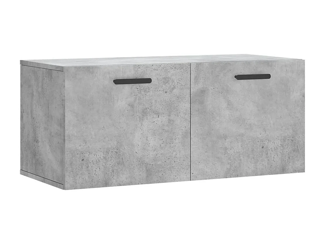 Wandkast 80x36,5x35 cm bewerkt hout betongrijs