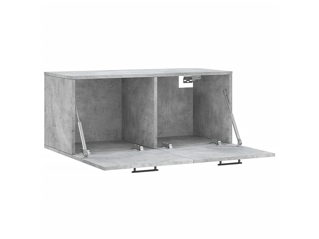 Wandkast 80x36,5x35 cm bewerkt hout betongrijs