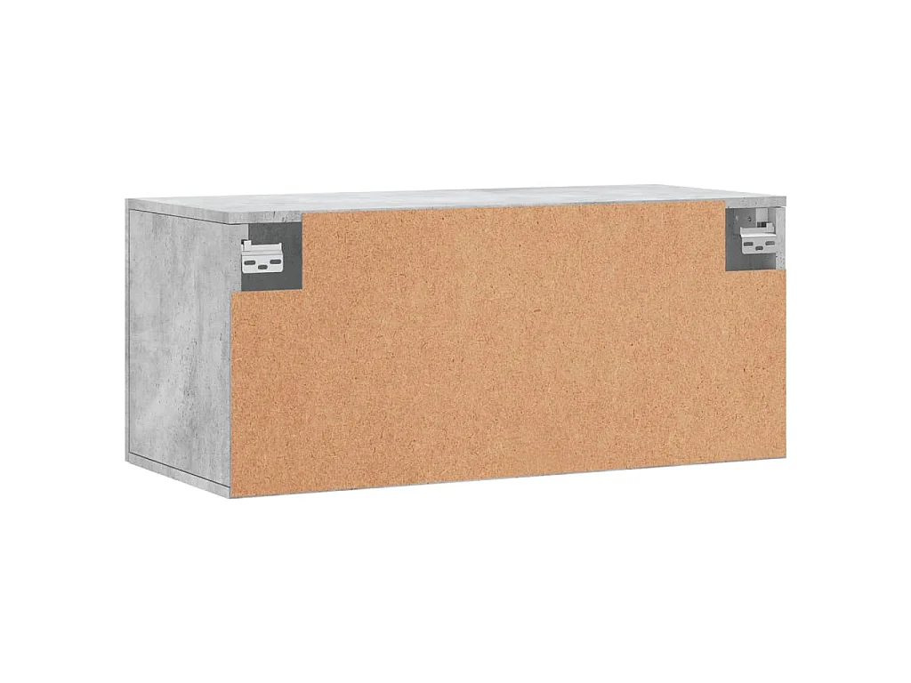 Wandkast 80x36,5x35 cm bewerkt hout betongrijs