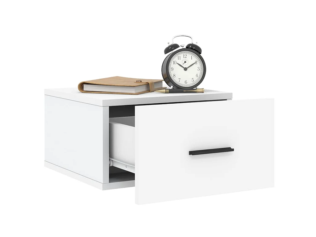Tables de chevet murales 2 pcs blanc 35x35x20 cm