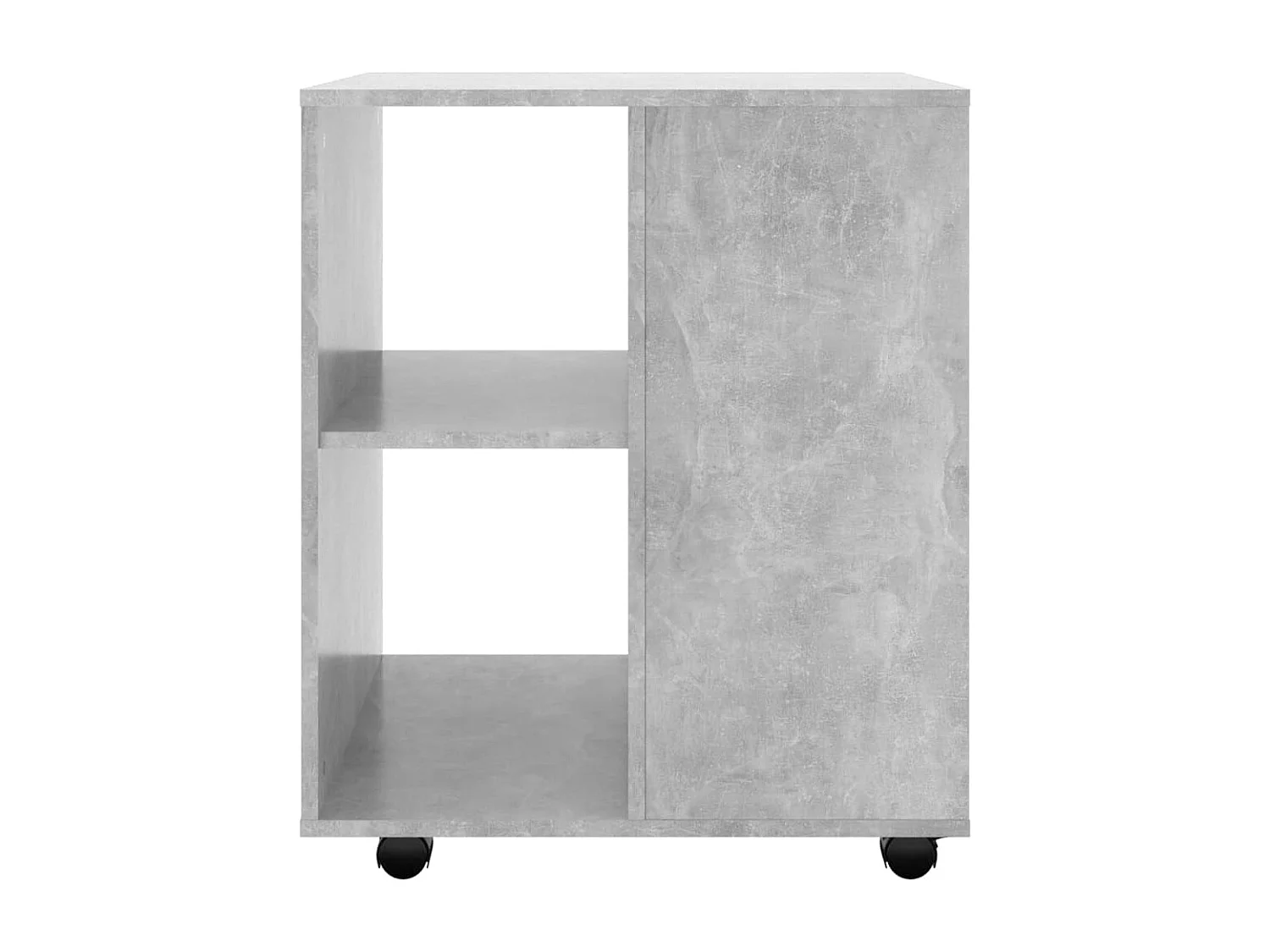 Armoire à roulettes Gris béton 60x53x72 cm Bois d'ingénierie