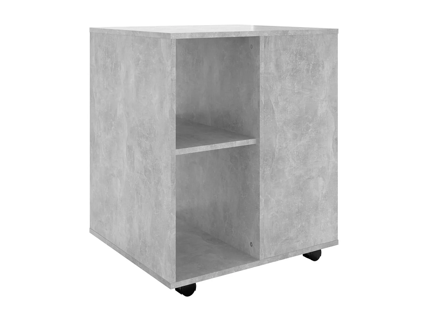 Armoire à roulettes Gris béton 60x53x72 cm Bois d'ingénierie