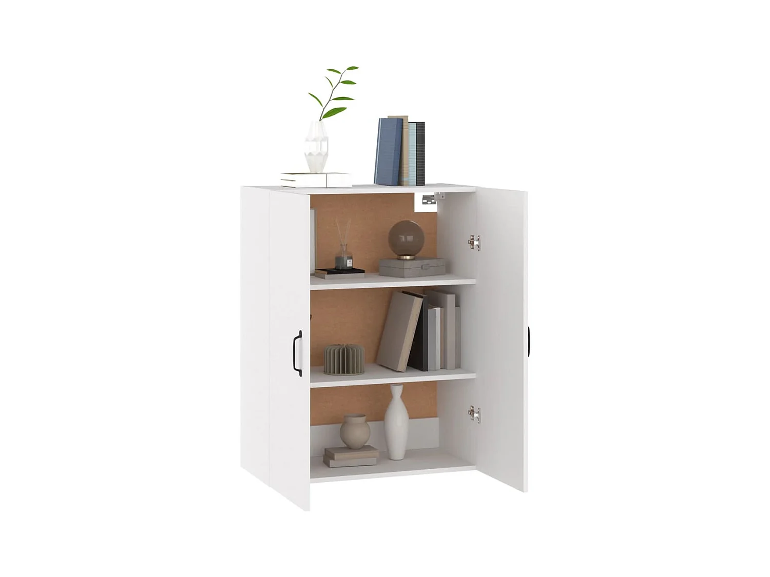 Mobile Pensile Bianco 69,5x34x90 cm in Legno Multistrato
