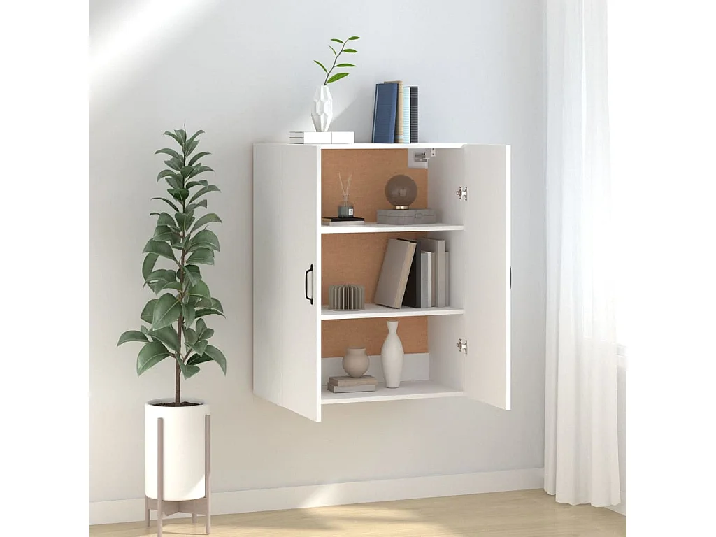 Armoire suspendue Blanc 69,5x34x90 cm Bois d'ingénierie
