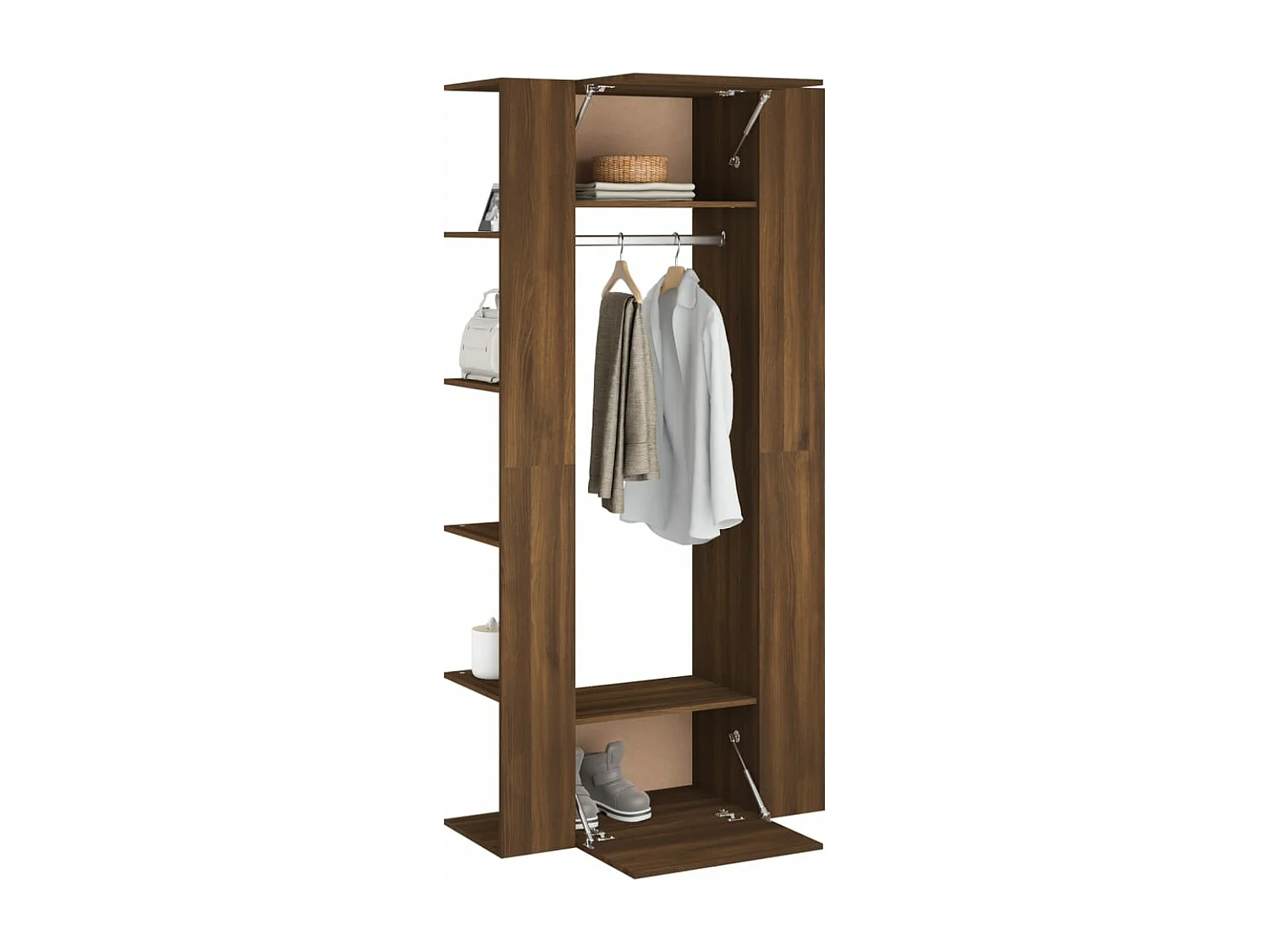 Flurschränke 2 Stk. Braun Eichen-Optik Holzwerkstoff