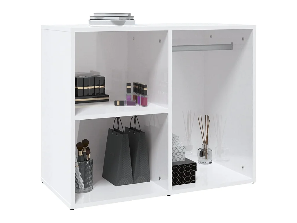 Armoire de dressing Blanc brillant 80x40x65cm Bois d'ingénierie