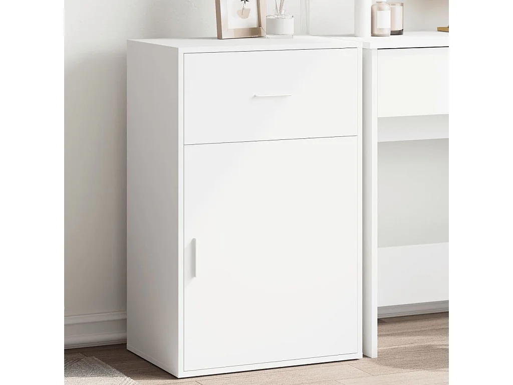 Armário de arrumação 56,5x39x90 cm derivados de madeira branco