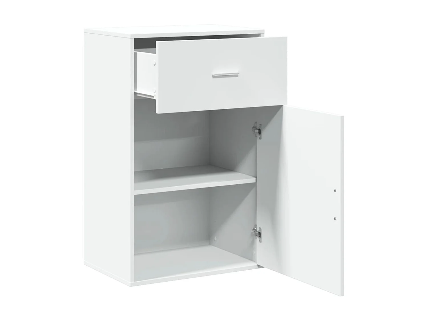 Armário de arrumação 56,5x39x90 cm derivados de madeira branco