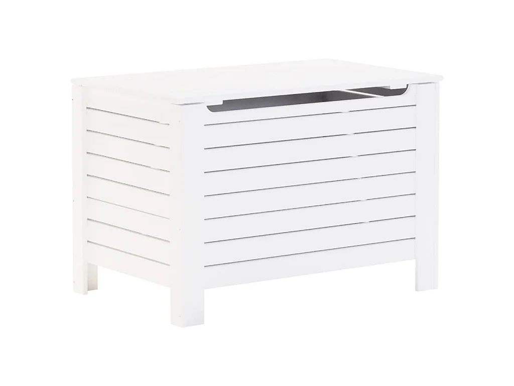 Boîte de rangement avec couvercle RANA blanc bois massif de pin