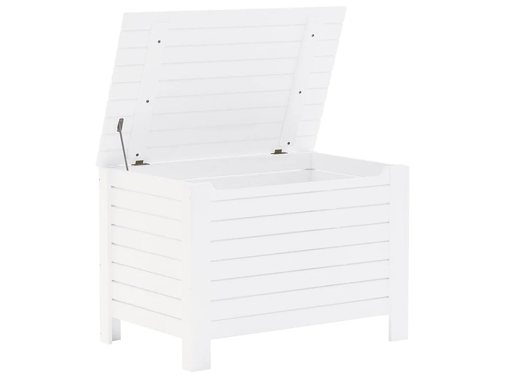 Boîte de rangement avec couvercle RANA blanc bois massif de pin