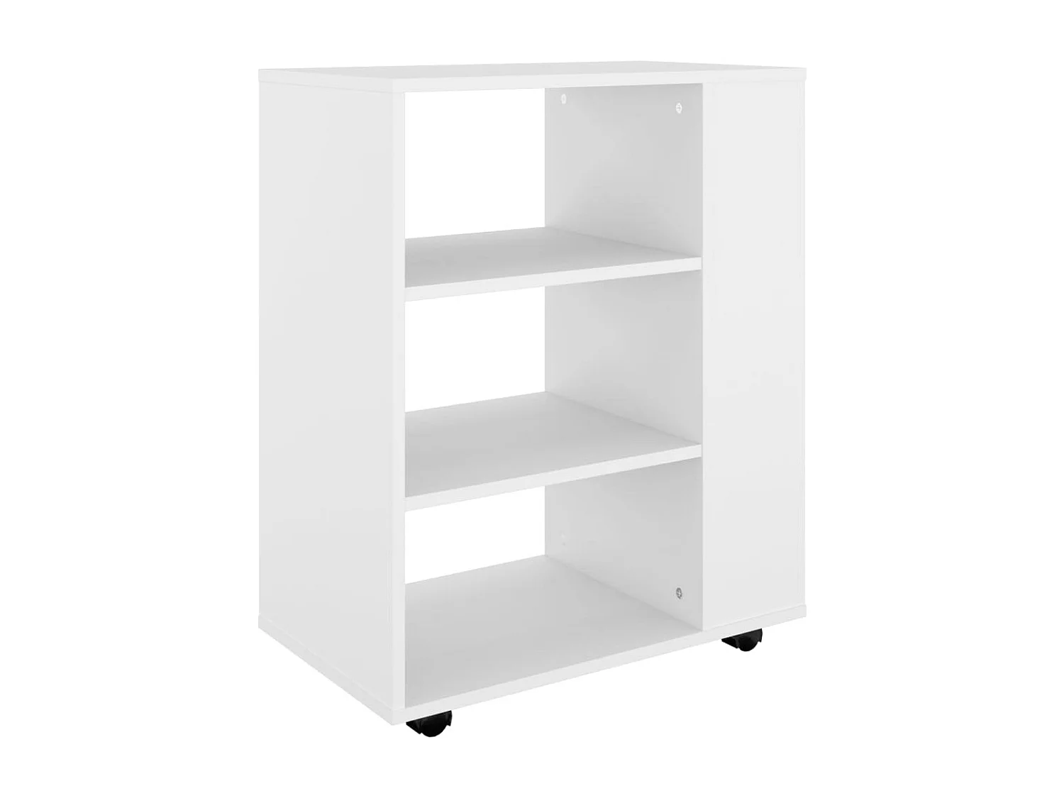 Armoire à roulettes Blanc 60x35x75 cm Bois d’ingénierie