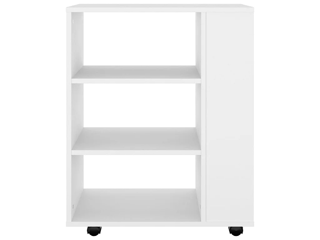 Armoire à roulettes Blanc 60x35x75 cm Bois d’ingénierie