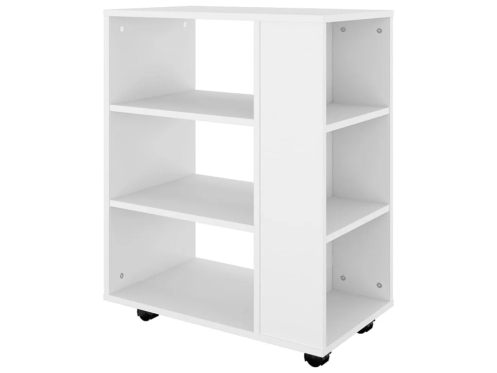 Armoire à roulettes Blanc 60x35x75 cm Bois d’ingénierie