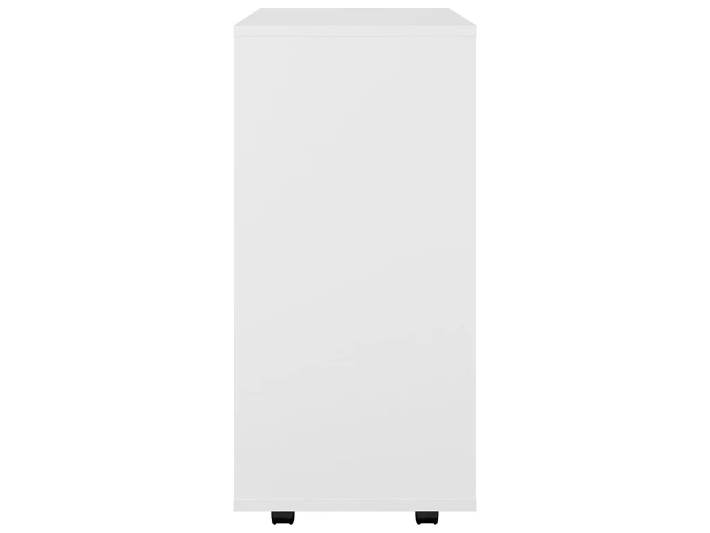 Armoire à roulettes Blanc 60x35x75 cm Bois d’ingénierie