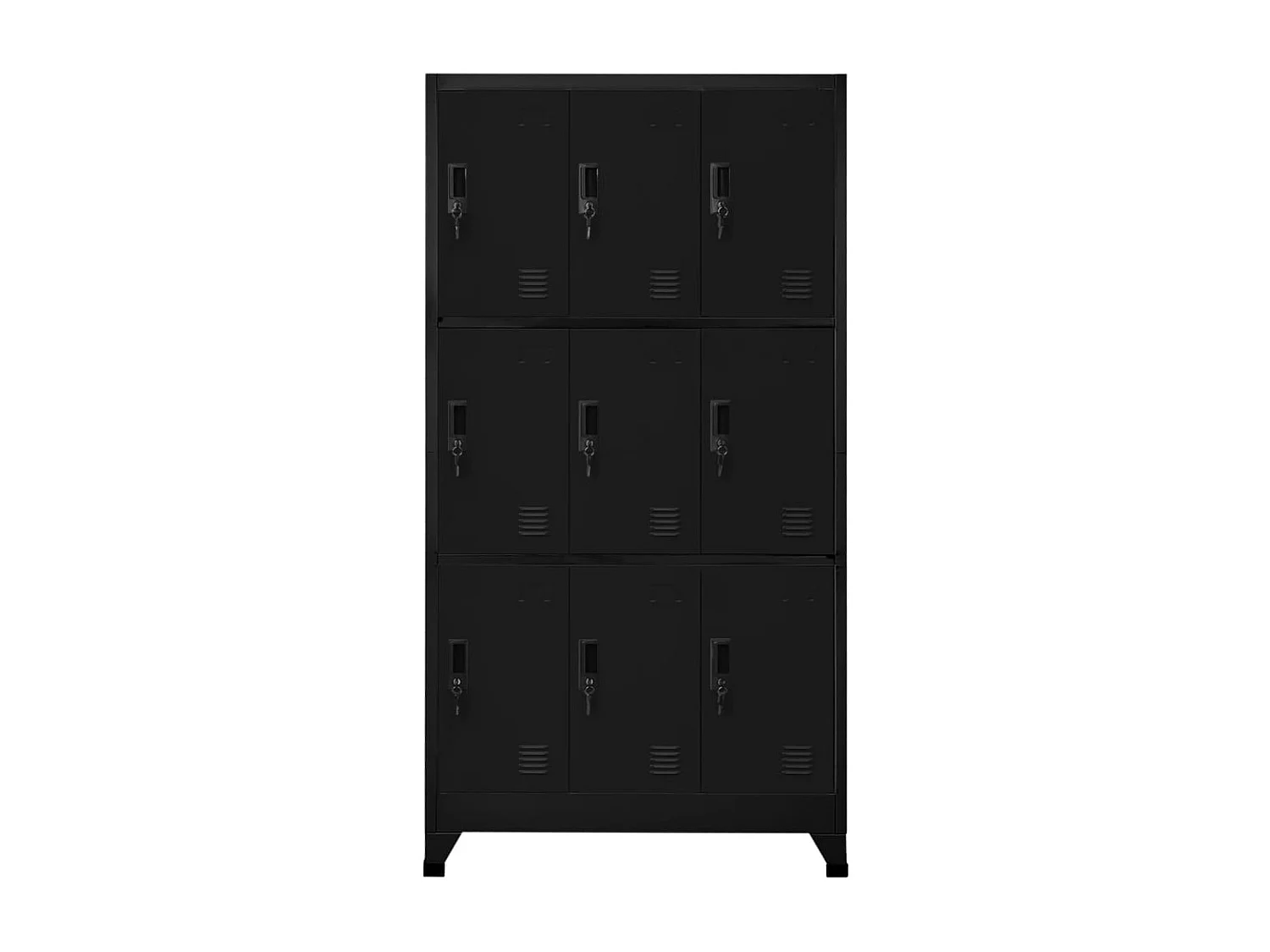 Armoire à casiers Noir 90x45x180 cm Acier