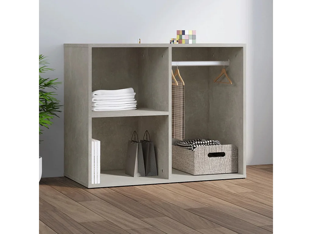 Armadietto Cosmetici Grigio Cemento 80x40x65 Legno Multistrato