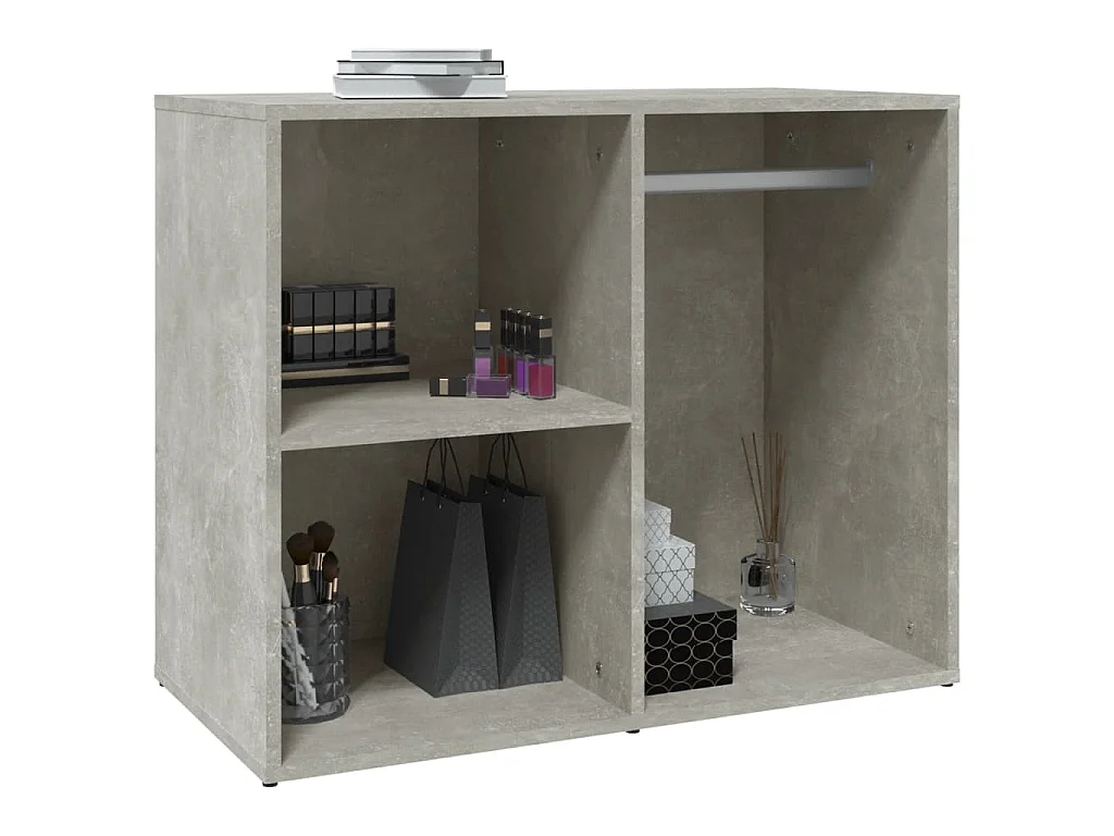 Armadietto Cosmetici Grigio Cemento 80x40x65 Legno Multistrato