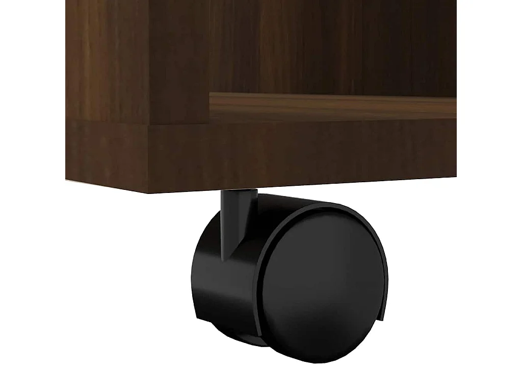 Armoire roulante Chêne marron 60x53x72 cm Bois d'ingénierie