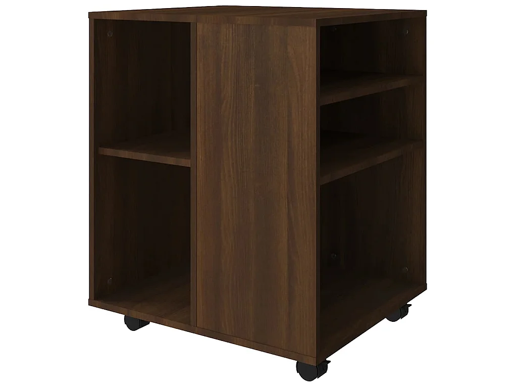 Armoire roulante Chêne marron 60x53x72 cm Bois d'ingénierie
