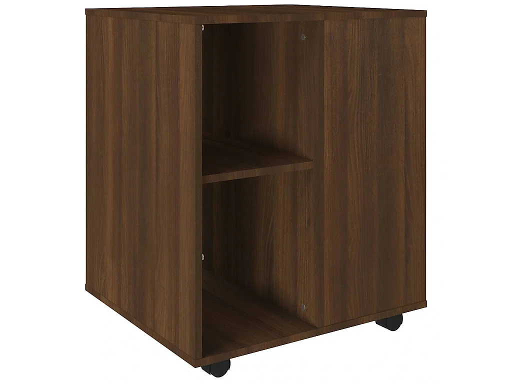 Armoire roulante Chêne marron 60x53x72 cm Bois d'ingénierie
