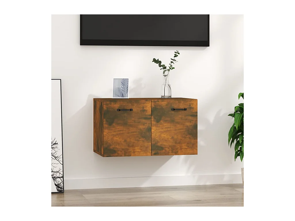Armoire murale Chêne fumé 60x36,5x35 cm Bois d'ingénierie