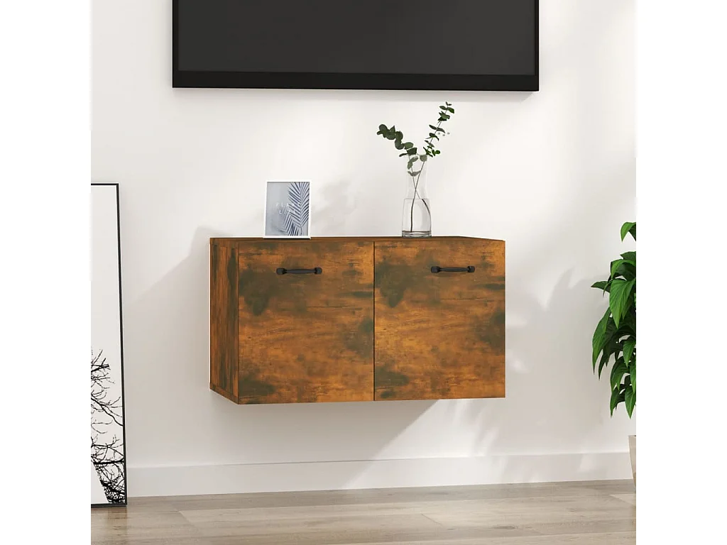 Armoire murale Chêne fumé 60x36,5x35 cm Bois d'ingénierie