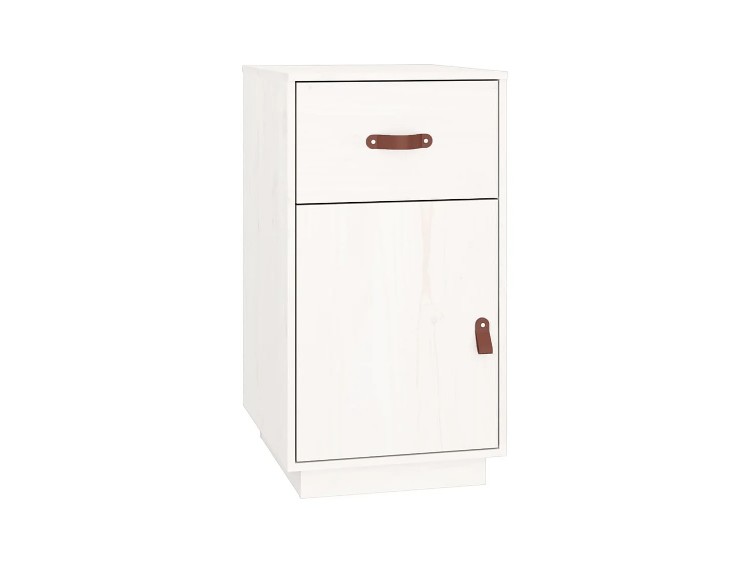 Bureaukastje 40x50x75 cm massief grenenhout wit
