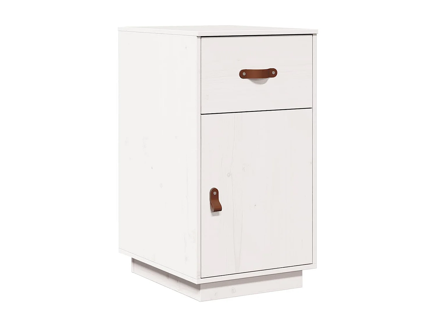 Bureaukastje 40x50x75 cm massief grenenhout wit