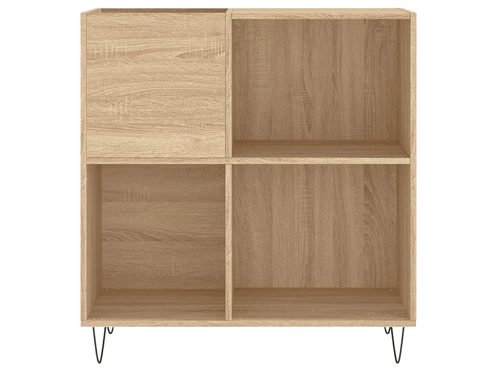 Mobile Porta Dischi Rovere Sonoma 84,5x38x89 Legno Multistrato