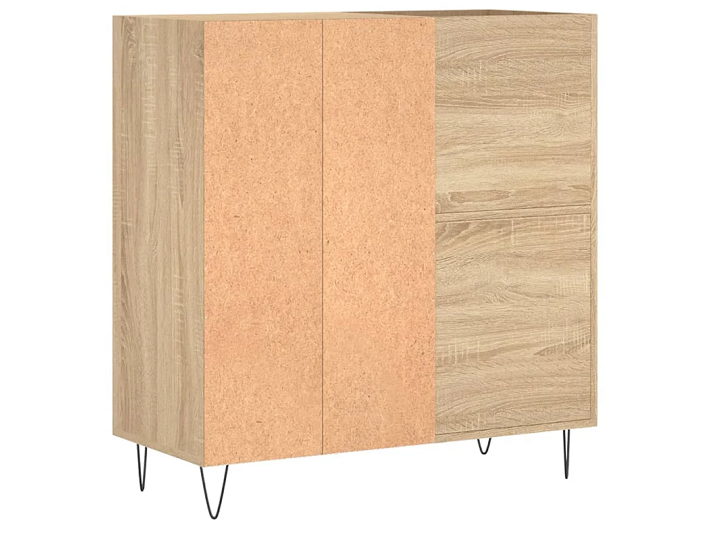 Mobile Porta Dischi Rovere Sonoma 84,5x38x89 Legno Multistrato