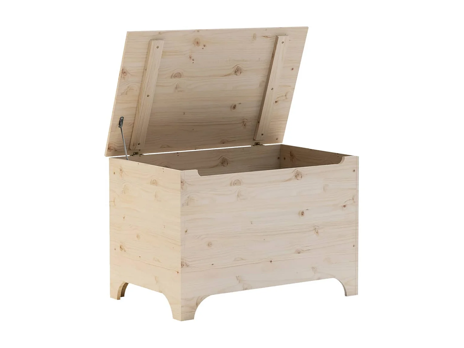 Opbergbox met deksel RANA 80x49x54 cm massief grenenhout