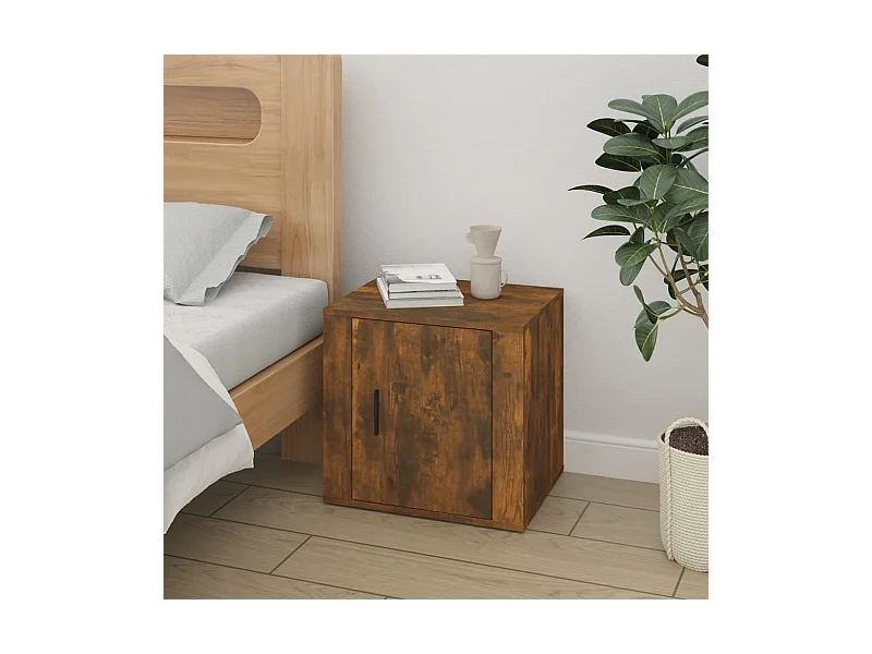 Table de chevet Chêne fumé 50x39x47 cm