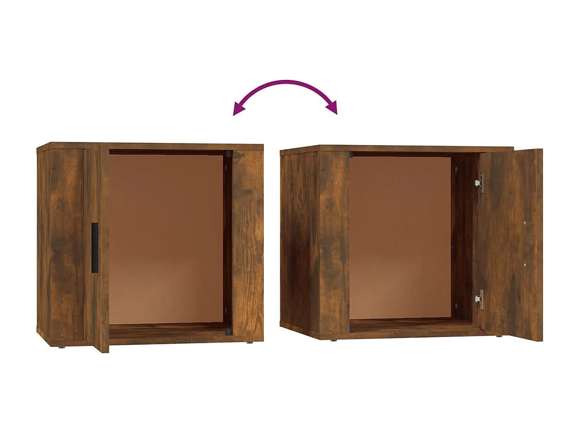 Comodino Rovere Fumo 50x39x47 cm