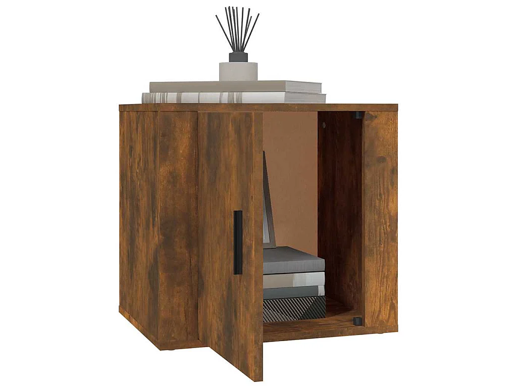 Table de chevet Chêne fumé 50x39x47 cm