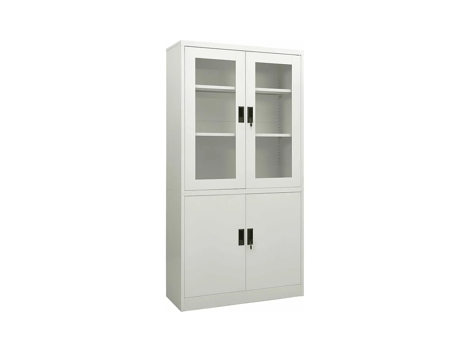Büroschrank Hellgrau 90x40x180 cm Stahl