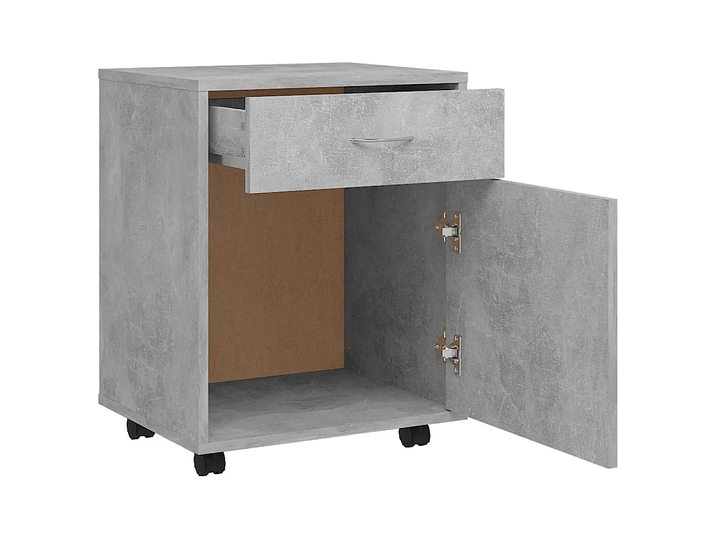 Rollschrank Betongrau 45x38x54 cm Holzwerkstoff