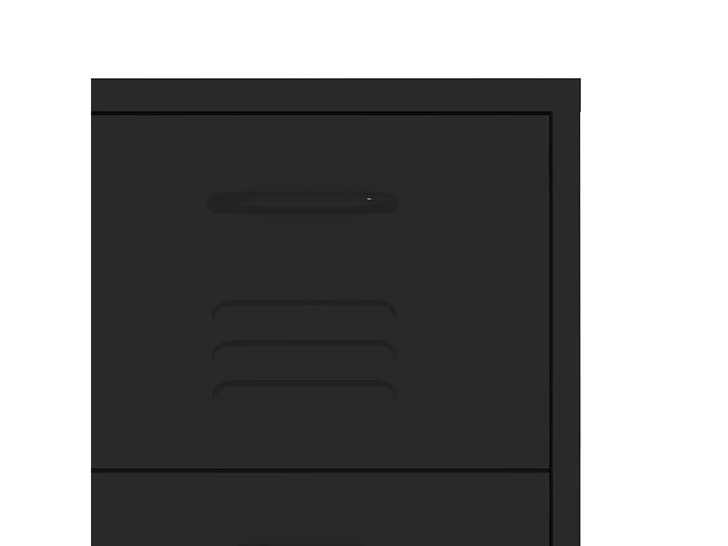 Armoire à tiroirs Noir 80x35x101,5 cm Acier