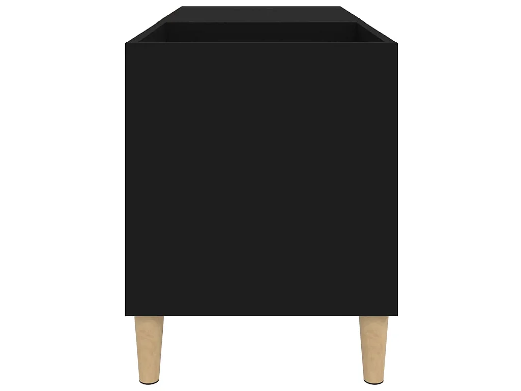 Mobile Porta Dischi Nero 84,5x38x48 cm in Legno Multistrato